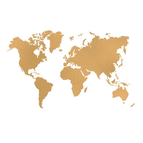 GOLD SHADE WORLD MAP Digital Download